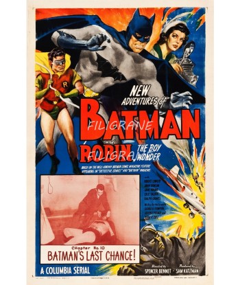 CINéMA BATMAN LAST CHANCE Rqmh-POSTER/REPRODUCTION d1 AFFICHE VINTAGE offre 