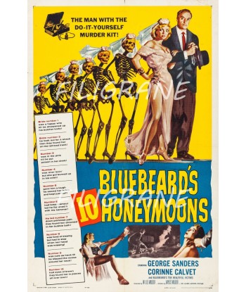 CINéMA BLUEBEARD'S 10 HONEYMOONS Rxxt-POSTER/REPRODUCTION d1 AFFICHE VINTAGE 50% de réduction en Octobre 2024