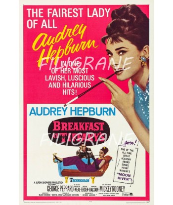 CINéMA BREAKFAST at TIFFANY'S Riwy-POSTER/REPRODUCTION d1 AFFICHE VINTAGE france