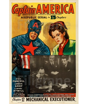 CINéMA CAPTAIN AMERICA MECHANICAL Rjrk-POSTER/REPRODUCTION d1 AFFICHE VINTAGE Economisez 