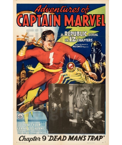 CINéMA CAPTAIN MARVEL DEAD MAN'S Rbat-POSTER/REPRODUCTION d1 AFFICHE VINTAGE 2023