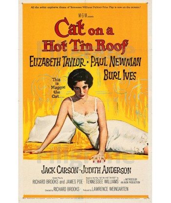 CINéMA CAT on a HOT TIN ROOF Rgfs-POSTER/REPRODUCTION d1 AFFICHE VINTAGE du meilleur 