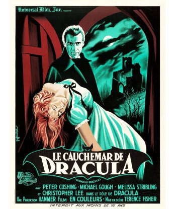 CINéMA CAUCHEMAR de DRACULA Rqfr-POSTER/REPRODUCTION d1 AFFICHE VINTAGE la livraison gratuite