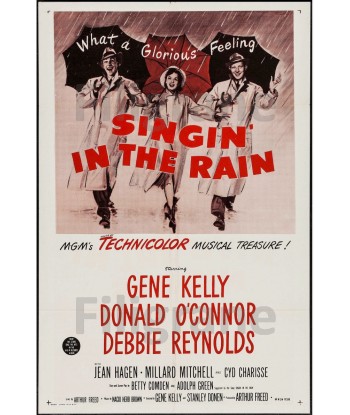 CINéMA CHANTONS sous la PLUIE Rgqe-POSTER/REPRODUCTION d1 AFFICHE VINTAGE de France