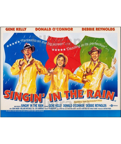 CINéMA CHANTONS sous la PLUIE Rjbc-POSTER/REPRODUCTION d1 AFFICHE VINTAGE hantent personnes