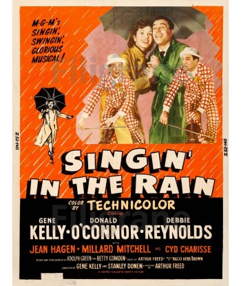 CINéMA CHANTONS sous la PLUIE Rntk-POSTER/REPRODUCTION d1 AFFICHE VINTAGE solde