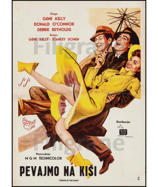 CINéMA CHANTONS sous la PLUIE Rsso-POSTER/REPRODUCTION d1 AFFICHE VINTAGE Découvrez la collection