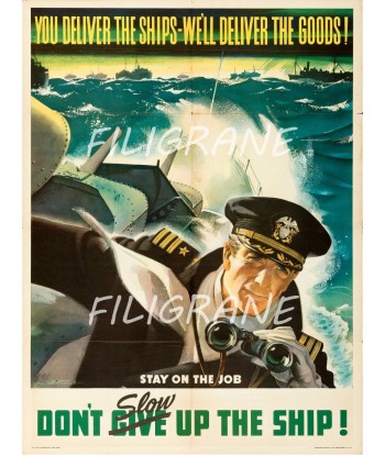 CINéMA DON'T SLOW UP THE SHIP Rkty-POSTER/REPRODUCTION d1 AFFICHE VINTAGE livraison et retour toujours gratuits