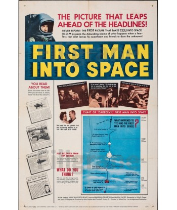 CINéMA FIRST MAN INTO SPACE Rdkd-POSTER/REPRODUCTION d1 AFFICHE VINTAGE des créatures d'habitude