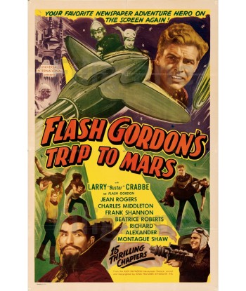 CINéMA FLASH GORDON'S TRIP MARS Ruzz-POSTER/REPRODUCTION d1 AFFICHE VINTAGE 2023