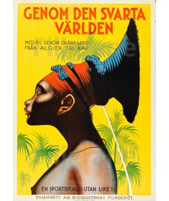 CINéMA GENOM den SVARTA VÄRLDEN Rxxl-POSTER/REPRODUCTION d1 AFFICHE VINTAGE solde