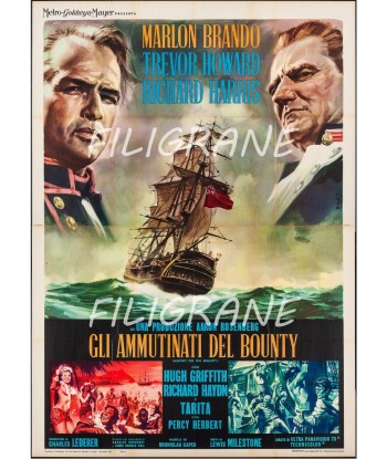 CINéMA GLI AMMUTINATI del BOUNTY Rjms-POSTER/REPRODUCTION d1 AFFICHE VINTAGE plus qu'un jeu 