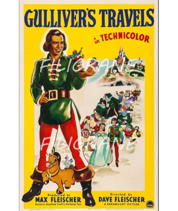 CINéMA GULLIVER'S TRAVELS Rkyn-POSTER/REPRODUCTION d1 AFFICHE VINTAGE est présent 