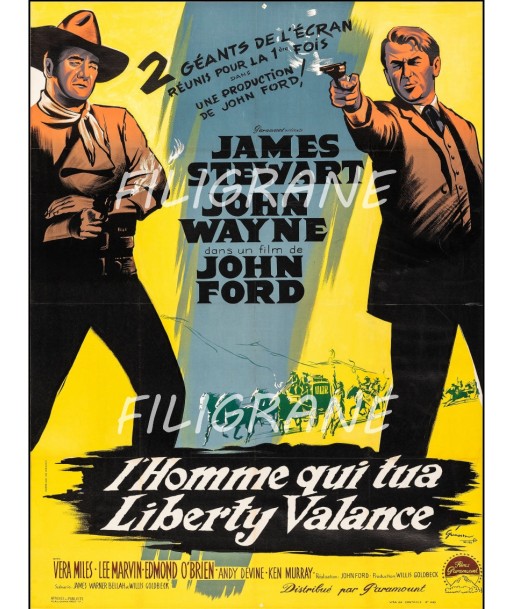 CINéMA HOMME TUA LIBERTY VALANCE Rdbd-POSTER/REPRODUCTION d1 AFFICHE VINTAGE de technologie