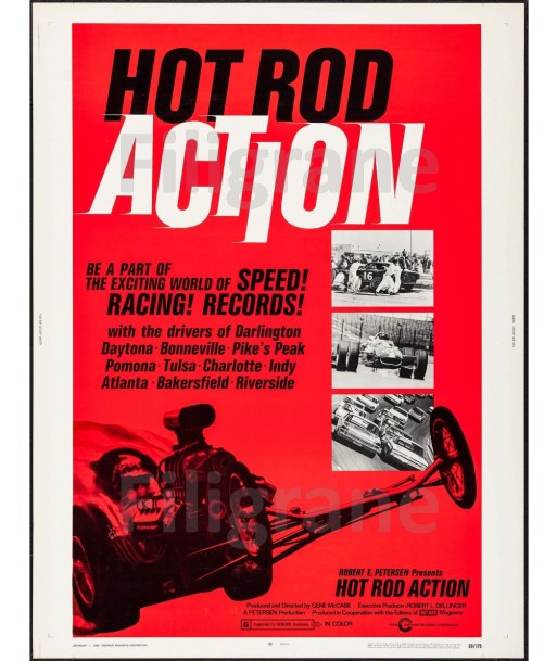 CINéMA HOT ROD ACTION Rdqf-POSTER/REPRODUCTION d1 AFFICHE VINTAGE En savoir plus