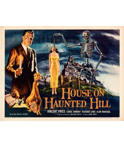 CINéMA HOUSE ON HAUNTED HILL Rmgz-POSTER/REPRODUCTION d1 AFFICHE VINTAGE Venez découvrir notre 