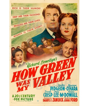 CINéMA HOW GREEN was my VALLEY Rhzs-POSTER/REPRODUCTION d1 AFFICHE VINTAGE chez Cornerstreet bien 