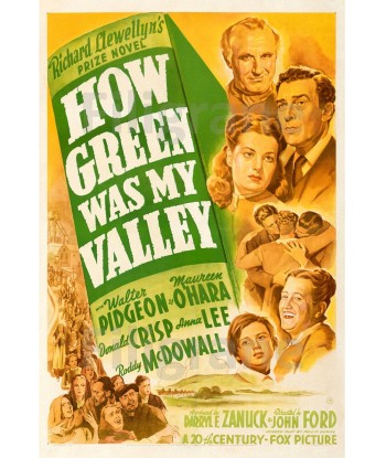 CINéMA HOW GREEN WAS MY VALLEY Rzwt-POSTER/REPRODUCTION d1 AFFICHE VINTAGE Le MVP de beaucoup