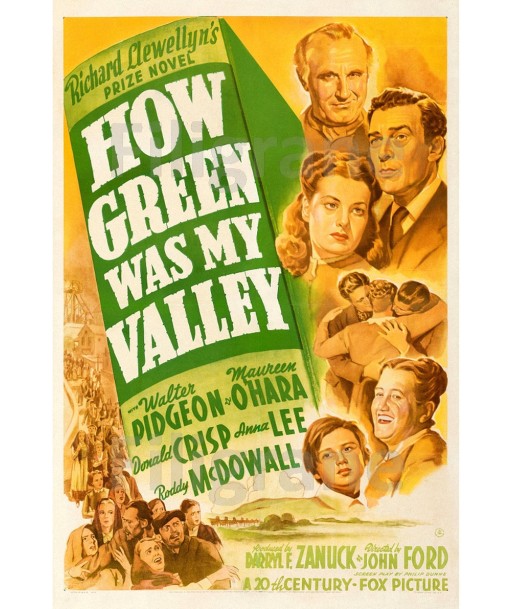 CINéMA HOW GREEN WAS MY VALLEY Rzwt-POSTER/REPRODUCTION d1 AFFICHE VINTAGE Le MVP de beaucoup