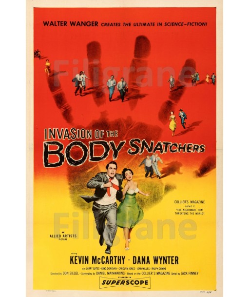 CINéMA INVASION BODY SNATCHERS Rfok-POSTER/REPRODUCTION d1 AFFICHE VINTAGE pas cher 