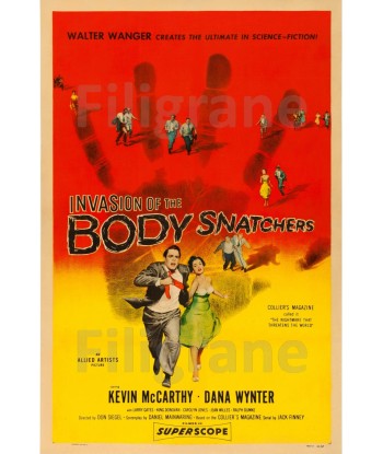 CINéMA INVASION of BODY SNATCHERS Rbyf-POSTER/REPRODUCTION d1 AFFICHE VINTAGE le des métaux précieux