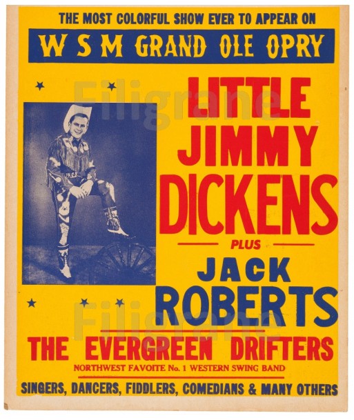 CINéMA JIMMY DICKENS  Rdpm-POSTER/REPRODUCTION d1 AFFICHE VINTAGE france