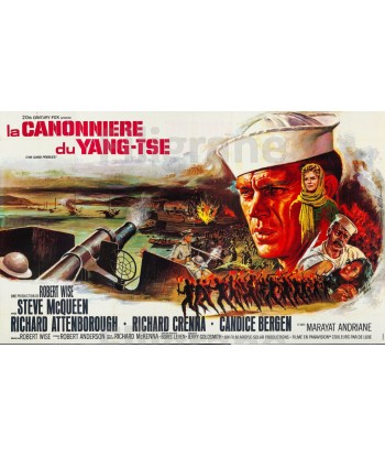 CINéMA LA CANNONIèRE de YANG-TSE Rpms-POSTER/REPRODUCTION d1 AFFICHE VINTAGE 2 - 3 jours ouvrés.