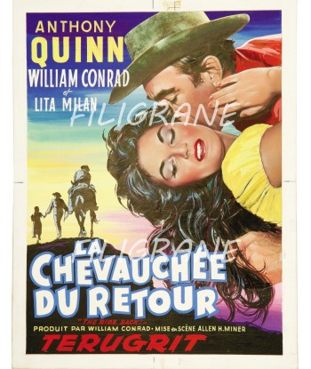 CINéMA LA CHEVAUCHéE du RETOUR Rjeq-POSTER/REPRODUCTION d1 AFFICHE VINTAGE pas cher chine