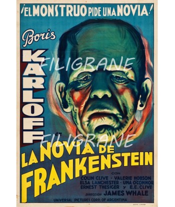 CINéMA LA NOVIA de FRANKENSTEIN Rznc-POSTER/REPRODUCTION d1 AFFICHE VINTAGE acheter