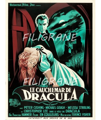 CINéMA LE CAUCHEMAR de DRACULA Rubn-POSTER/REPRODUCTION d1 AFFICHE VINTAGE de France