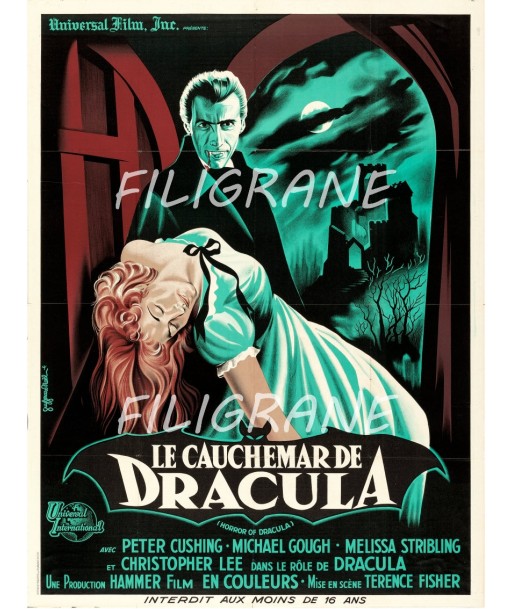 CINéMA LE CAUCHEMAR de DRACULA Rubn-POSTER/REPRODUCTION d1 AFFICHE VINTAGE de France