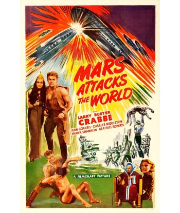 CINéMA MARS ATTACKS the WORLD Ruwi-POSTER/REPRODUCTION d1 AFFICHE VINTAGE vous aussi creer 