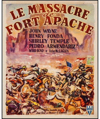 CINéMA MASSACRE de FORT APACHE  Rfct-POSTER/REPRODUCTION d1 AFFICHE VINTAGE Toutes les collections ici