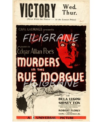 CINéMA MURDERS in the RUE MORGUE Rvgq-POSTER/REPRODUCTION d1 AFFICHE VINTAGE votre restaurant rapide dans 