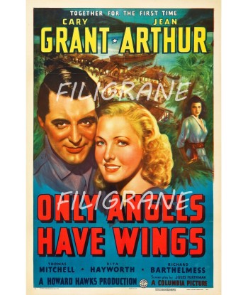 CINéMA ONLY ANGELS HAVE WINGS Rucv-POSTER/REPRODUCTION d1 AFFICHE VINTAGE commande en ligne