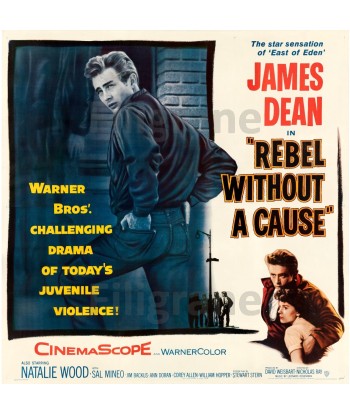 CINéMA REBEL WITHOUT a CAUSE Rlqy-POSTER/REPRODUCTION d1 AFFICHE VINTAGE En savoir plus