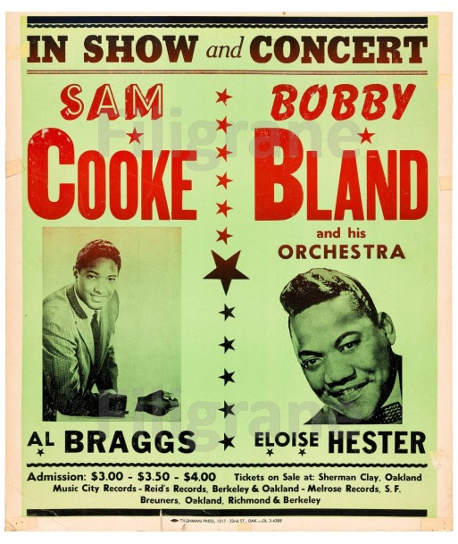 CINéMA SAM COOKE BOBBY BLAND Rdzo-POSTER/REPRODUCTION d1 AFFICHE VINTAGE À commander