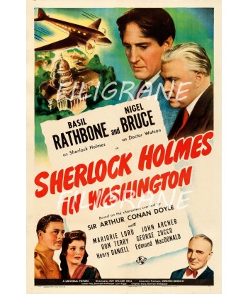 CINéMA SHERLOCK HOLMES WASHINGTON Rsxx-POSTER/REPRODUCTION d1 AFFICHE VINTAGE solde