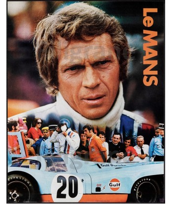 CINéMA STEVE MC QUEEN LE MANS Rsso-POSTER/REPRODUCTION d1 AFFICHE VINTAGE ou a consommer sur place