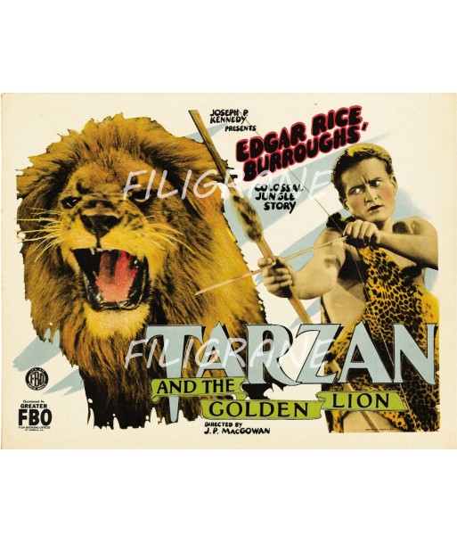 CINéMA TARZAN and the GOLDEN LION Reij-POSTER/REPRODUCTION d1 AFFICHE VINTAGE livraison et retour toujours gratuits