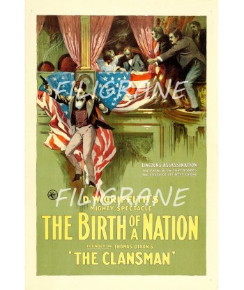 CINéMA THE BIRTH of the NATION Rmek-POSTER/REPRODUCTION d1 AFFICHE VINTAGE en linge