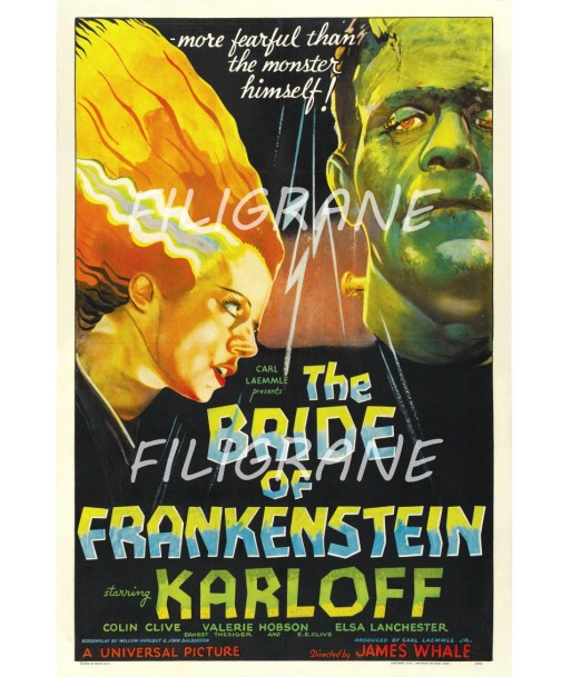 CINéMA THE BRIDE of FRANKENSTEIN Rpqf-POSTER/REPRODUCTION d1 AFFICHE VINTAGE s'inspire de l'anatomie humaine