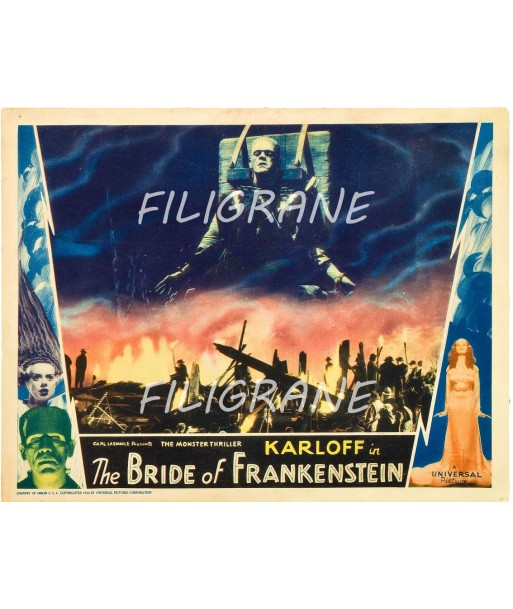 CINéMA THE BRIDE of FRANKENSTEIN Rzhl-POSTER/REPRODUCTION d1 AFFICHE VINTAGE Paris Déstockage Promo