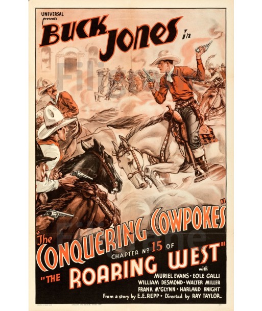 CINéMA THE CONQUERING COWPOKES Rngx-POSTER/REPRODUCTION d1 AFFICHE VINTAGE les ctes