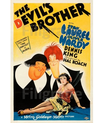 CINéMA THE DEVIL'S BROTHER Rgzv-POSTER/REPRODUCTION d1 AFFICHE VINTAGE en stock