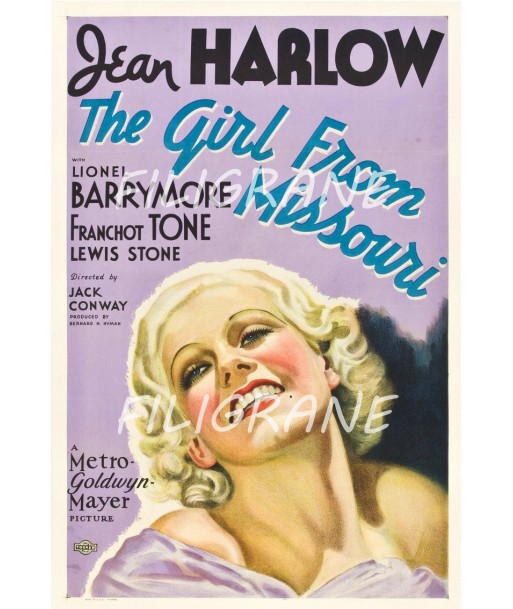 CINéMA THE GIRL from MISSOURI Rfzm-POSTER/REPRODUCTION d1 AFFICHE VINTAGE Profitez des Offres !