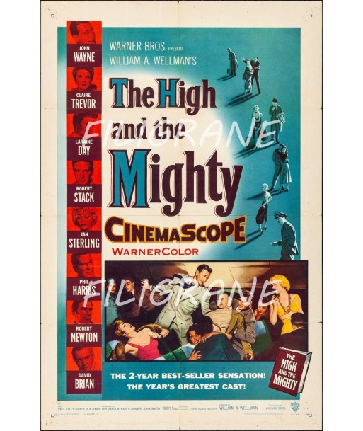 CINéMA THE HIGH and the MIGHTY Rapb-POSTER/REPRODUCTION d1 AFFICHE VINTAGE Voir les baskets