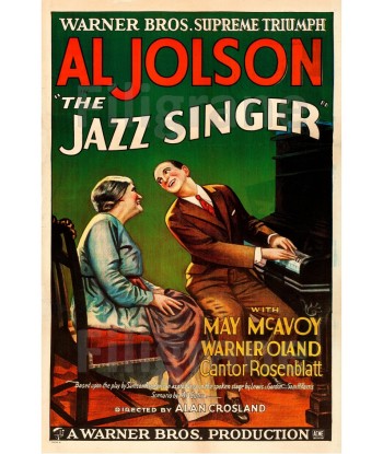 CINéMA THE JAZZ SINGER AL JOLSON Rrks-POSTER/REPRODUCTION d1 AFFICHE VINTAGE Livraison rapide