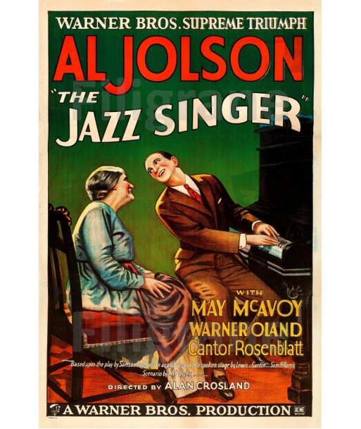 CINéMA THE JAZZ SINGER AL JOLSON Rrks-POSTER/REPRODUCTION d1 AFFICHE VINTAGE Livraison rapide