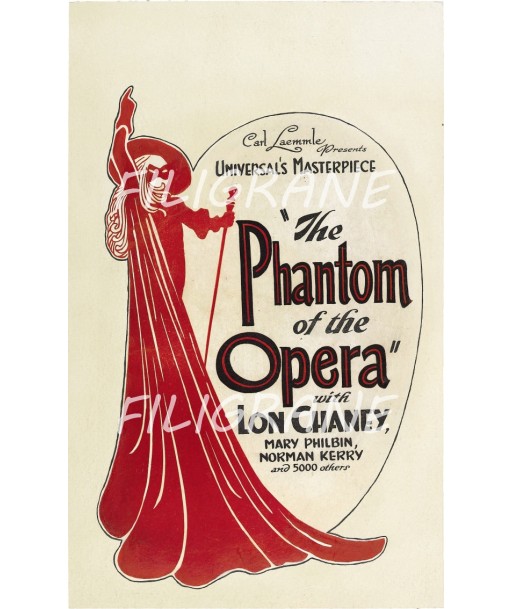 CINéMA THE PHANTOM of the OpéRA Rujw-POSTER/REPRODUCTION d1 AFFICHE VINTAGE les ligaments